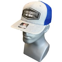 Thoroughbred Diesel Heather Grey Bill and Front, Royal Blue Mesh Snap Back Brushed Silver Badge Logo