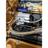 CNC Fabrication Fuel Bowl Delete Manifold Block Blue - 99-03 Ford 7.3L