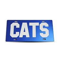 Thoroughbred Diesel Custom License Plate - CATS Royal Blue w/ White Lettering