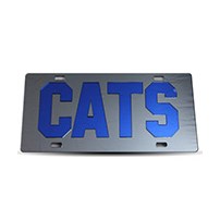 Thoroughbred Diesel Custom License Plate - CATS Smoke w/ Royal Blue Lettering