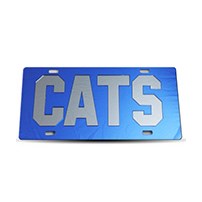 Thoroughbred Diesel Custom License Plate - CATS Royal Blue w/ Smoke Lettering
