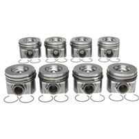 MAHLE Pistons (Qty 8) Set of 8 Pistons with Rings - 08-10 Ford 6.4L Powerstroke - 224-3666WR