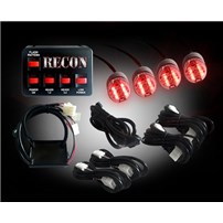 Recon - High-Intensity 90-Watt 4-Bulb Xenon - Red Strobe Light Kit - 26419RD
