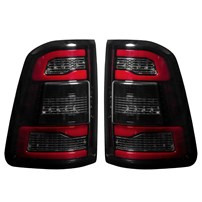 Recon Smoked OLED Tail Lights - 2019-2023 Dodge RAM 1500 (With Factory Halogen Tail Lights)