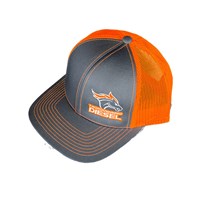 Thoroughbred Diesel Gray Bill, Gray Front, Neon Orange Mesh Snap Back Orange/White Logo Hat