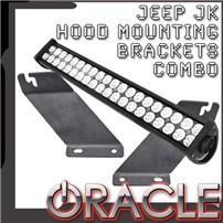 Oracle Lighting Jeep Jk Hood Mounting Brackets Sm + Light Combo