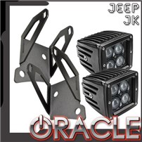 Oracle Lighting Jeep Jk Single Light Mounting Pillar Brackets + Lights Combo