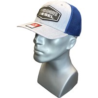 Thoroughbred Diesel Heather Grey Bill and Front, Royal Blue Mesh FlexFit Brushed Silver Badge Logo
