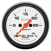 AutoMeter Phantom Series - Diesel Fuel Rail Pressure Gauge 2-1/16
