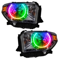 Oracle Lighting 2014-2017 Toyota Tundra Pre-Assembled Halo Headlights - Colorshift - W/No Controller