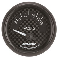 AutoMeter GT Series - Voltmeter Short Sweep Electric SIZE: 2 1/16