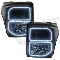 Oracle Lighting 2011-2016 Ford F-250/F-350 Super Duty Pre-Assembled Headlights - Black - White