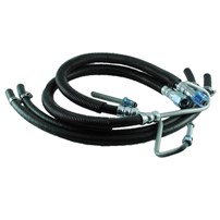 Borgeson Power Steering Hose Kit - OEM Style Rubber - 97-02 Dodge Cummins 5.9L w/Hydro Boost Brakes - 925117