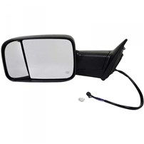 Dorman Products Power Towing Mirror Flip Up Black Manual Folding With Trailer Tow Package (Left) 2010-2012 Dodge RAM 1500/2500/3500