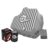 aFe Engine Oil Pan - Raw Extra Deep w/ Machined Fins - 01-10 GM Duramax