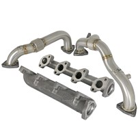 AFE Twisted Steel Up-Pipes/BladeRunner Exhaust Manifold Performance Package - 08-10 Ford Powerstroke
