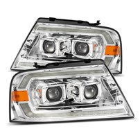 AlphaRex Luxx-Series Led Projector Headlights Black w/Activation Light & Sequential Signal  - 04-08 Ford F150