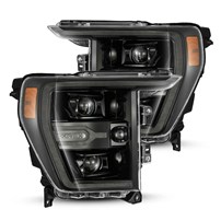 AlphaRex Luxx-Series Led Projector Headlights Alpha-Black w/Activation Light & Sequential Signal - 21-22 Ford F150