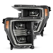 AlphaRex 880293 PRO-Series Black Projector Headlights - 2021-2023 Ford F-150 (With Factory Halogen Headlights)