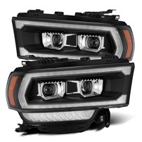 AlphaRex Pro-Series Projector Headlights Plank Style Black w/Activation Light - 19-22 Ram 2500