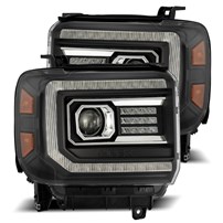AlphaRex Luxx-Series Led Projector Headlights Black - 14-18 Sierra