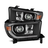 AlphaRex Luxx Led Projector Headlights Black w/Sequential Activation Sequential Signal & DRL Light - 07-13 Toyota Tundra