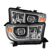 AlphaRex Luxx Led Projector Headlights Chrome w/Sequential Activation Sequential Signal & DRL Light - 07-13 Toyota Tundra