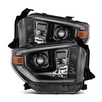 AlphaRex Luxx Led Projector Headlights Alpha-Black w/Activation Light & Sequential Signal/DRL - 14-21 Toyota Tundra