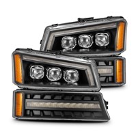 AlphaRex Nova-Series Led Projector Headlights Black - 03-06 Chevy Silverado 1500/2500/3500