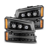 AlphaRex Nova-Series Led Projector Headlights Alpha-Black - 03-06 Chevy Silverado 1500/2500/3500