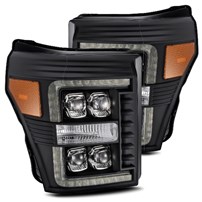 AlphaRex Nova-Series Led Projector Headlights Plank Style Design Black - 2011-2016 Ford F-250/F-350/F-450/F-550
