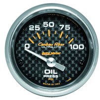 AutoMeter Carbon Fiber Series Oil Pressure Gauges