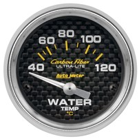 AutoMeter Carbon Fiber Series Water Temperature Gauges