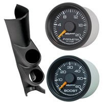 Auto Meter GM Factory Match Gauge Kit - 01-07 Duramax (Classic) - Boost/Pyro/Pillar w/o Speaker - AC21-GMFM