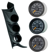 Auto Meter GM Factory Match Gauge Kit - 01-07 Duramax (Classic) - Boost/Pyro/Trans Temp/Pillar w/o Speaker - AC31-GMFM
