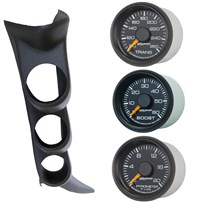 Auto Meter GM Factory Match Gauge Kit - 01-07 Duramax (Classic) - Boost/Pyro/Trans Temp/Pillar w/Speaker - AC31S-GMFM
