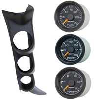 Auto Meter GM Factory Match Gauge Kit - 01-07 Duramax (Classic) - Boost/Pyro/Fuel Pressure/Pillar w/Speaker - AC31SF-GMFM