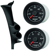 Auto Meter FORD Factory Match Gauge Kit - 99-07 Ford Super Duty - Boost/Pyro/Pillar w/o Speaker - AF21-FORDFM