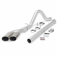 Banks Power - Monster Exhaust - 4-inch Single Exit w/CoolCuff, Chrome Dual Tip - 15-16 Ford F250/F350 6.7L Power Stroke, CCSB-CCLB