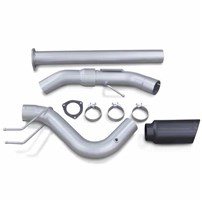 Banks Power - Monster Exhaust - 4-inch Single Exit, Cerakote Black Tip - 17-19 Ford F250/F350/F450 6.7L Power Stroke, All Cab and Bed Lengths