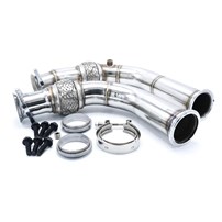 DieselSite Bellowed Stainless Crossover Pipe - 92-00 GM 6.5L 4WD (Not Lifted)