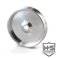 H&S Motorsports Dual CP3 Pulley - Raw Aluminum - 11-15 Ford 6.7L Powerstroke - 123002-1