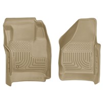 Husky Liner WeatherBeater Front Liners - TAN - 08-10 Ford Powerstroke (All Cabs - w/o 4x4 Floor Shifter)