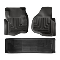 Husky Liner X-Act Contour Floor Liners - FRONT LINERS (BLACK) - 07.5-14 GM Duramax, Crew/Extended Cab