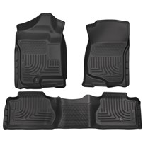 Husky Liner WeatherBeater Complete Set - Front & 2nd Seat Floor Liners - BLACK - 07.5-13 GM Duramax, Extended Cab