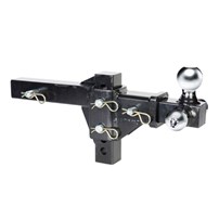 Husky Towing Tri-Ball Adjustable Trailer Hitch Ball Mount, Fits 2