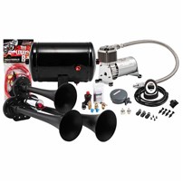 Kleinn Complete Triple Air Horn Package w/Black Xcr 2.0 Coating & 130 Psi Sealed Air System