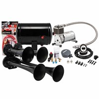 Kleinn Complete Quad Air Horn Package w/w/Black Xcr 2.0 Coating & 130 Psi Sealed Air System