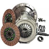 Valair Dual Disc Clutch for ZF6 Transmission - 03-10 Ford 6.0L-6.4L Direct Injection Powerstroke w/6 Speed - Organic Spring Hub Dual Disc Billet Flywheel 550HP/1100TQ - NMU60DDS-ORG