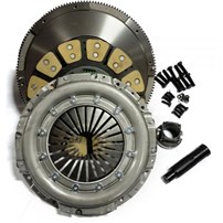 Valair Single Disc Clutch for ZF6 Transmission - 03-10 Ford 6.0L and 6.4L with ZF6 Transmission - HD Kit - Ceramic/Kevlar with HD pressure plate includes flywheel 500HP / 1100TQ - NMU70432-06